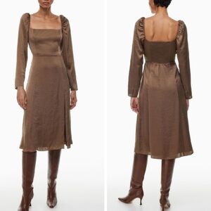 Aritzia Wilfred Bridgerton Satin Dress